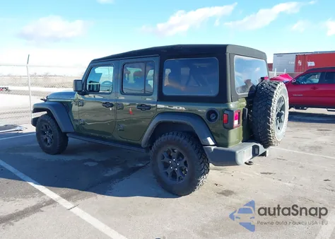 2022 Jeep Wrangler Unlimited Willys 4X4 из США, поврежденный, VIN 1C4HJXDG6NW190732